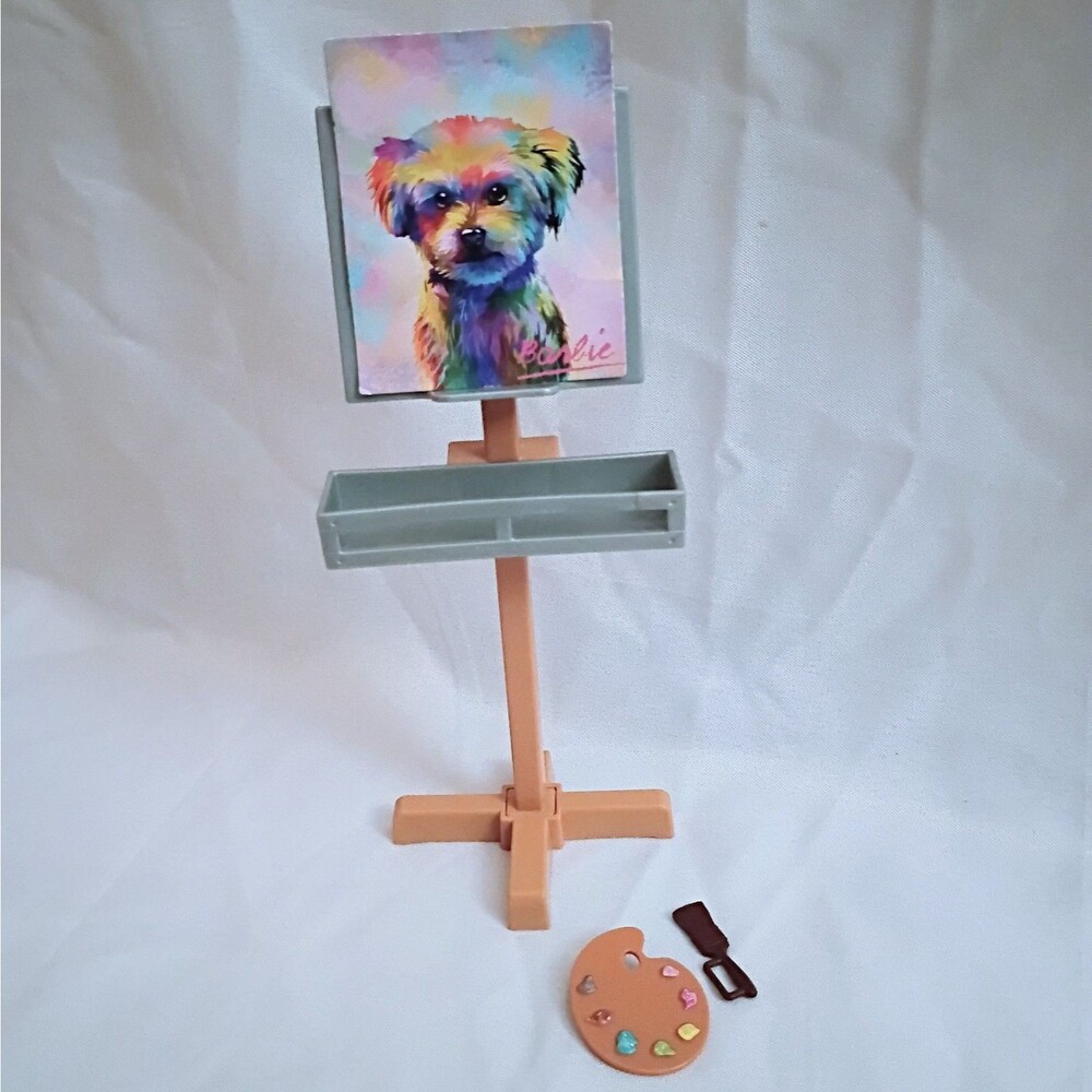 Barbie Art Studio Easel & Accessories Playset Furniture Replacement